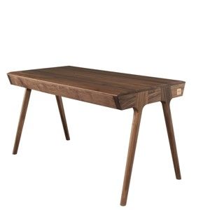 Pracovní stůl z ořechového dřeva s úložným prostorem Wewood - Portuguese Joinery Metis