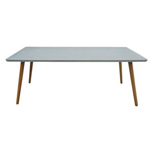 Zahradní betonový rozkládací stůl s dřevěným podnožím Ezeis Clipper, délka 200 cm