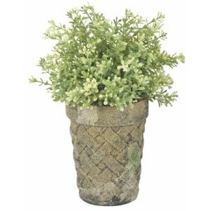 Zelenohnědý terakotový květináč Esschert Design