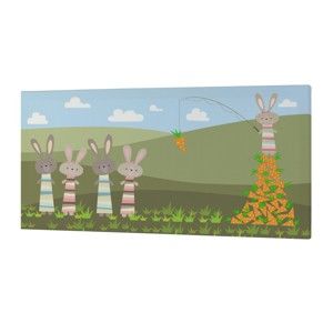 Obraz Little W Little Rabbits, 27 x 54 cm