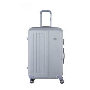 Cestovní kufr na kolečkách ve stříbrné barvě s kódovým zámkem SINEQUANONE Josh, 107 l