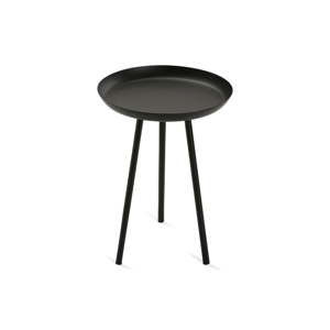Černý kovový odkládací stolek Versa Elegance, ⌀ 38 cm