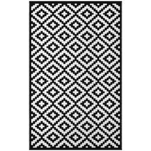 Černo-bílý oboustranný koberec vhodný i do exteriéru Green Decore Gahna, 150 x 90 cm