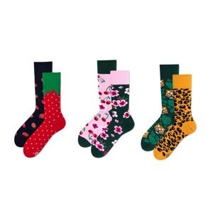 Sada 3 párů ponožek v dárkovém balení Many Mornings Leopardo, vel. 43–46