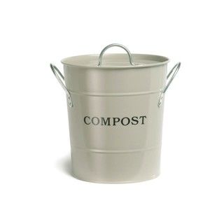 Krémový kompostér s víkem Garden Trading Compost, 3,5 l