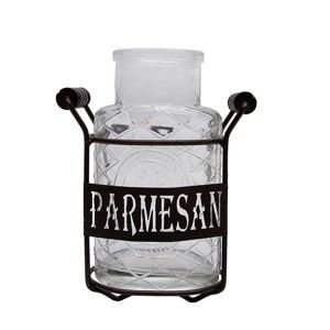 Skleněná dóza na parmazán se stojanem Antic Line Parmesan