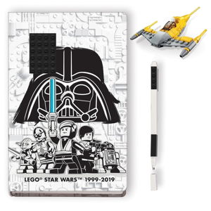 Sada zápisníku, pera a stavebnice LEGO® Star Wars Naboo Starfighter