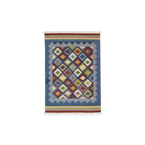 Ručně tkaný koberec Bakero Kilim Classic K14 Blue, 125x185 cm