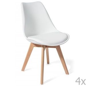 Sada 4 bílých židlí Tomasucci Kiki Evo