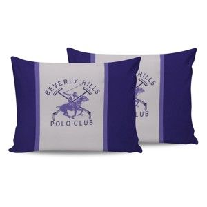 Sada bavlněných 2 polštářků Polo Club Purple, 50 x 70 cm