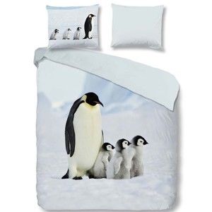 Bavlněné povlečení na dvoulůžko Muller Textiels Penguins, 200 x 200 cm