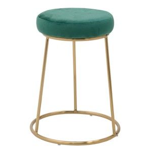 Zelená stolička InArt Velvet Society, výška 55 cm