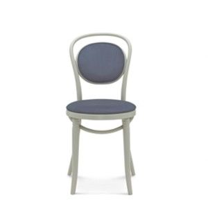 Dřevěná židle s modrým polstrování Fameg Kelde