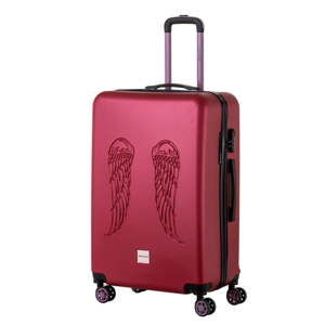Červený cestovní kufr Berenice Wingy, 107 l