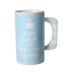 Hrnek z kostního porcelánu Silly Design Keep Calm And Smell The Coffee, 500 ml
