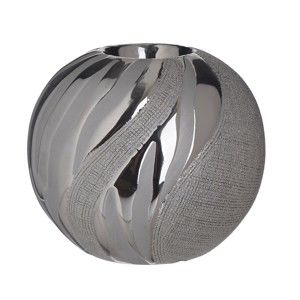 Keramický svícen ve stříbrné barvě InArt Votive, ⌀ 12 cm