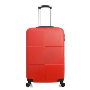 Červený cestovní kufr na kolečkách Hero Coronado, 36 l