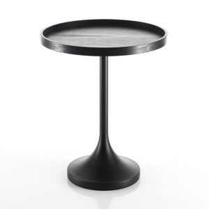 Černý odkládací stolek Tomasucci Ambrogio, ⌀ 46 cm