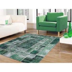 Zelený koberec odolný proti skvrnám Webtappeti Montage, 160 x 230 cm