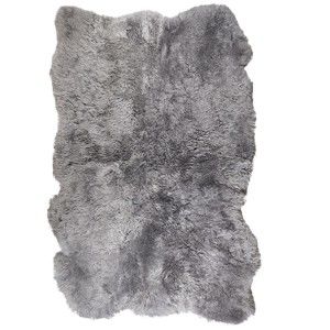 Šedý kožešinový koberec s krátkým chlupem Arctic Fur Darte, 170 x 110 cm