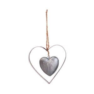 Závěsná dekorace ve tvaru srdíčka Antic Line Antic Heart