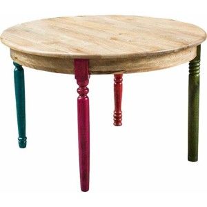 Jídelní stůl z mangového dřeva Støraa Flint, Ø 137 cm