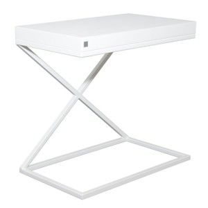 Bílý odkládací stolek take me HOME, 50 x 30 cm