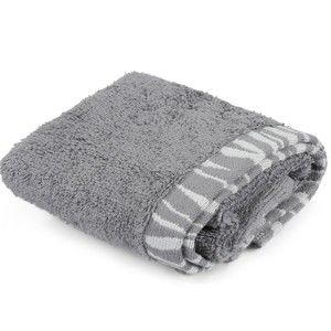Šedý bavlněný ručník Joey, 30 x 50 cm