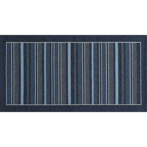 Tmavě modrý běhoun Floorita Velour, 55 x 115 cm
