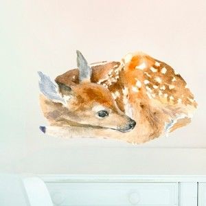 Znovu snímatelná samolepka Sleeping Deer, 40x24 cm