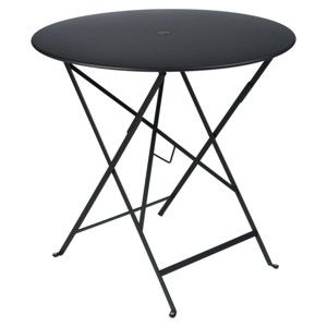 Černý zahradní stolek Fermob Bistro, ⌀ 77 cm