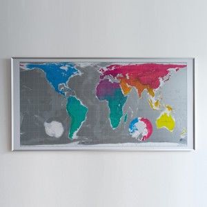 Mapa světa v průhledném pouzdru The Future Mapping Company Huge Future Map, 196 x 100 cm