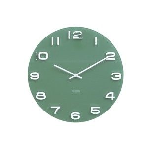Zelené hodiny Karlsson Vintage, ø 35 cm