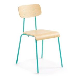 Zelená jídelní židle s přírodním sedákem La Forma Klee