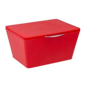 Červený koupelnový úložný box Wenko Brasil