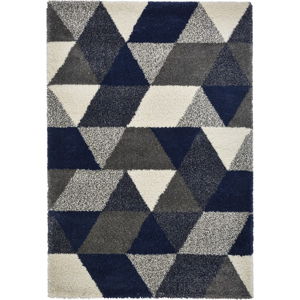 Modrošedý koberec Think Rugs Royal Nomadic Angles, 160 x 220 cm