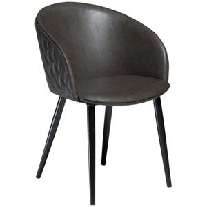 Tmavě šedá koženková židle DAN-FORM Denmark Dual