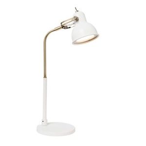 Bílá stolní lampa s LED světlem SULION Bang