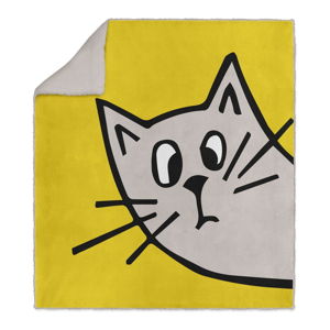 Dětská deka OYO Kids Orange Cat, 130 x 160 cm