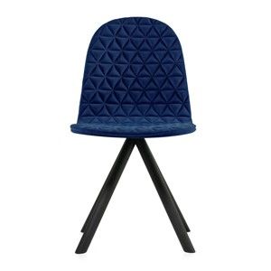 Tmavě modrá židle s černými nohami Iker Mannequin Triangle