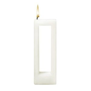 Bílá svíčka Alusi Quadra Due, 4,5 hodiny hoření