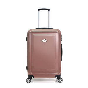 Růžový cestovní kufr na kolečkách GERARD PASQUIER Piallo Valise Grand, 93 l