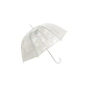 Transparentní holový deštník Ambiance Birdcage Cherries, ⌀ 85 cm