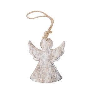 Závěsný dřevěný anděl Ego dekor, výška 13 cm