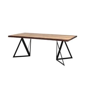 Jídelní stůl s deskou z borovicového dřeva Custom Form Sherwood Dark, 200 x 100 cm