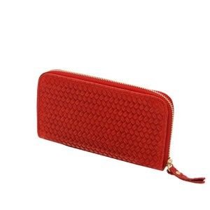 Červená peněženka z pravé kůže Andrea Cardone Cahlia