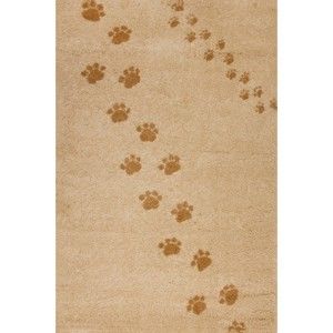 Béžový koberec Art For Kids Footprints, 135 x 190 cm