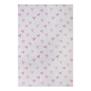 Růžovo-bílý dětský koberec 160x235 cm Hearts – Hanse Home