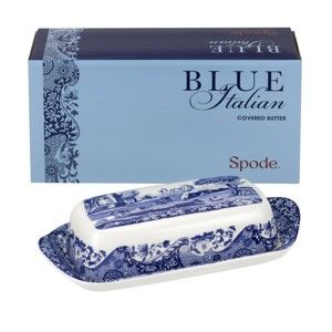 Bílomodrá porcelánová máselnička Spode Blue Italian