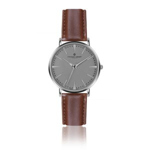Pánské hodinky se světle hnědým páskem z pravé kůže Frederic Graff Silver Eiger Cognac Leather